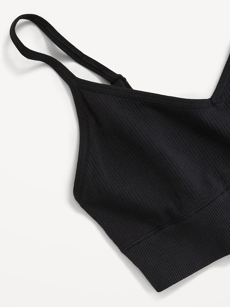 Seamless Ribbed Longline Bra