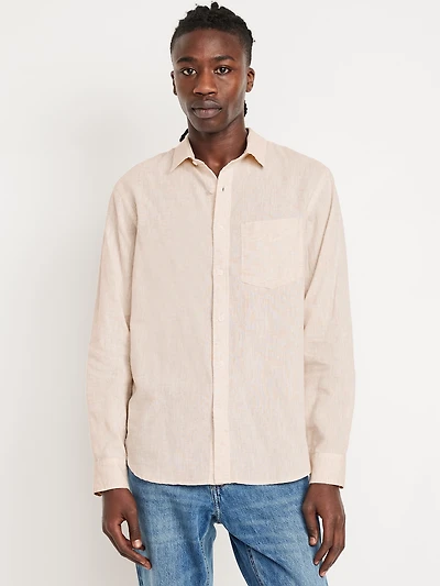 Classic Fit Linen-Blend Shirt