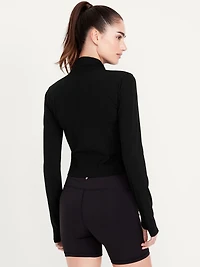 StudioSmooth Full-Zip Cropped Jacket