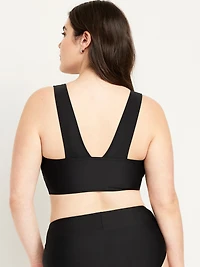 Matte Longline Bikini Swim Top