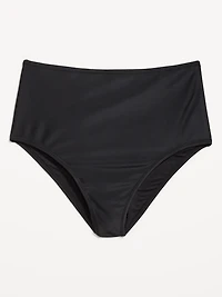 Matte High-Waisted Bikini Swim Bottoms