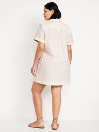 Striped Mini Shirt Dress