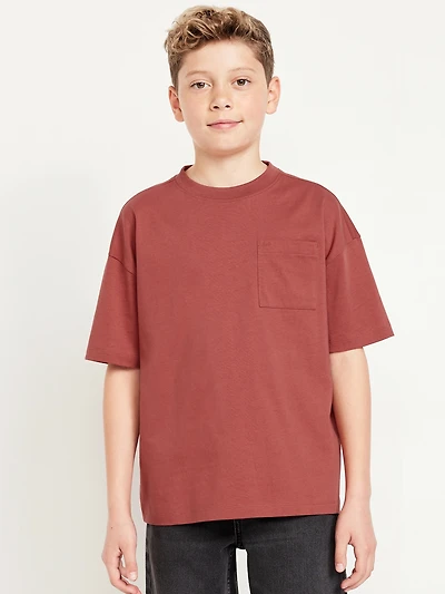 Oversized Short-Sleeve Pocket T-Shirt for Boys