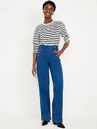 Extra High-Waisted Mariner Wide-Leg Jeans