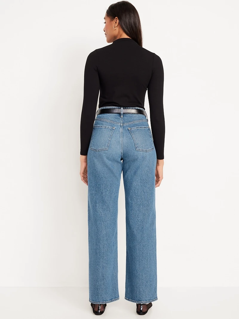 Curvy Extra High-Waisted Sky-Hi Wide-Leg Jeans