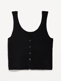 Button-Front Sweater Vest