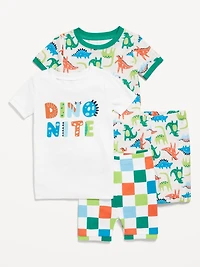 Snug-Fit Graphic Pajama 4-Piece Set for Toddler & Baby