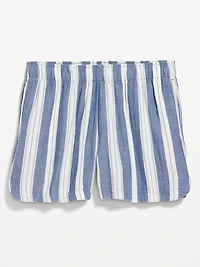 High-Waisted Crinkle Gauze Shorts - 4-inch inseam