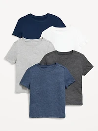 Short-Sleeve Solid T-Shirt 5-Pack for Toddler Boys