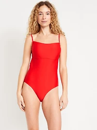 Matte Cutout Back One-Piece Swimsuit