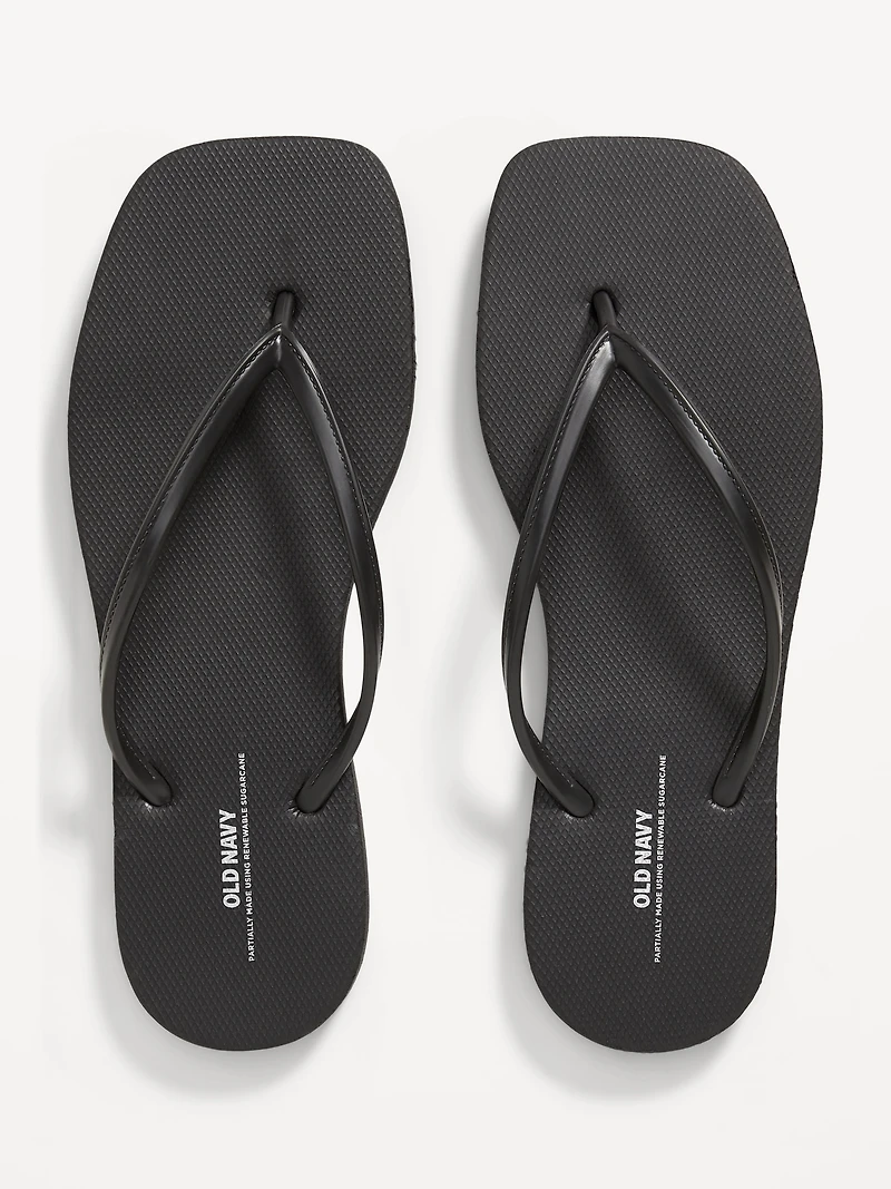 Square Toe Flip-Flop Sandals