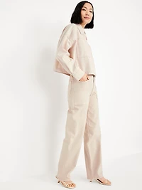 Canvas Crop Utility Jacket