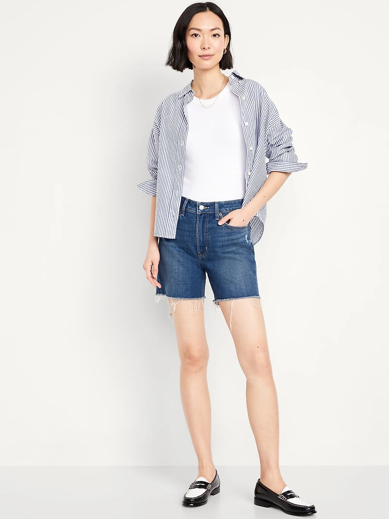 High-Waisted OG Jean Cut-Off Shorts - 5-inch inseam