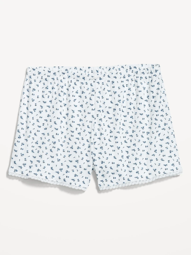 Rib Pajama Shorts