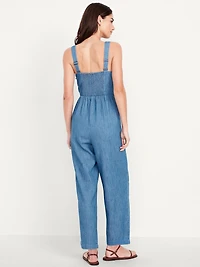 Button-Front Cami Jumpsuit
