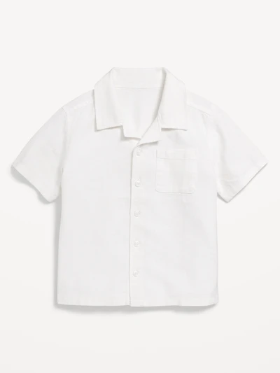 Linen-Blend Pocket Shirt for Toddler Boys