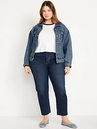 Curvy High-Waisted OG Straight Button-Fly Ankle Jeans