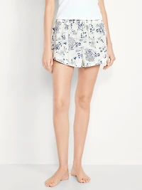 Poplin Boxer Pajama Shorts