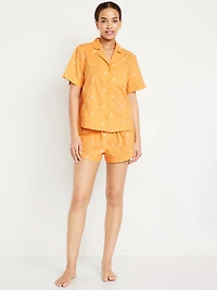 Poplin Pajama Short Set