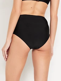 Matte High-Waisted Bikini Swim Bottoms