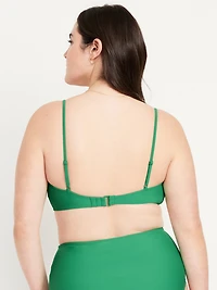 Matte Ruched Bikini Swim Top