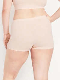 Mid-Rise Seamless Lace Boyshort Underwear