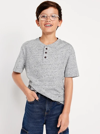 Short-Sleeve Henley T-Shirt for Boys