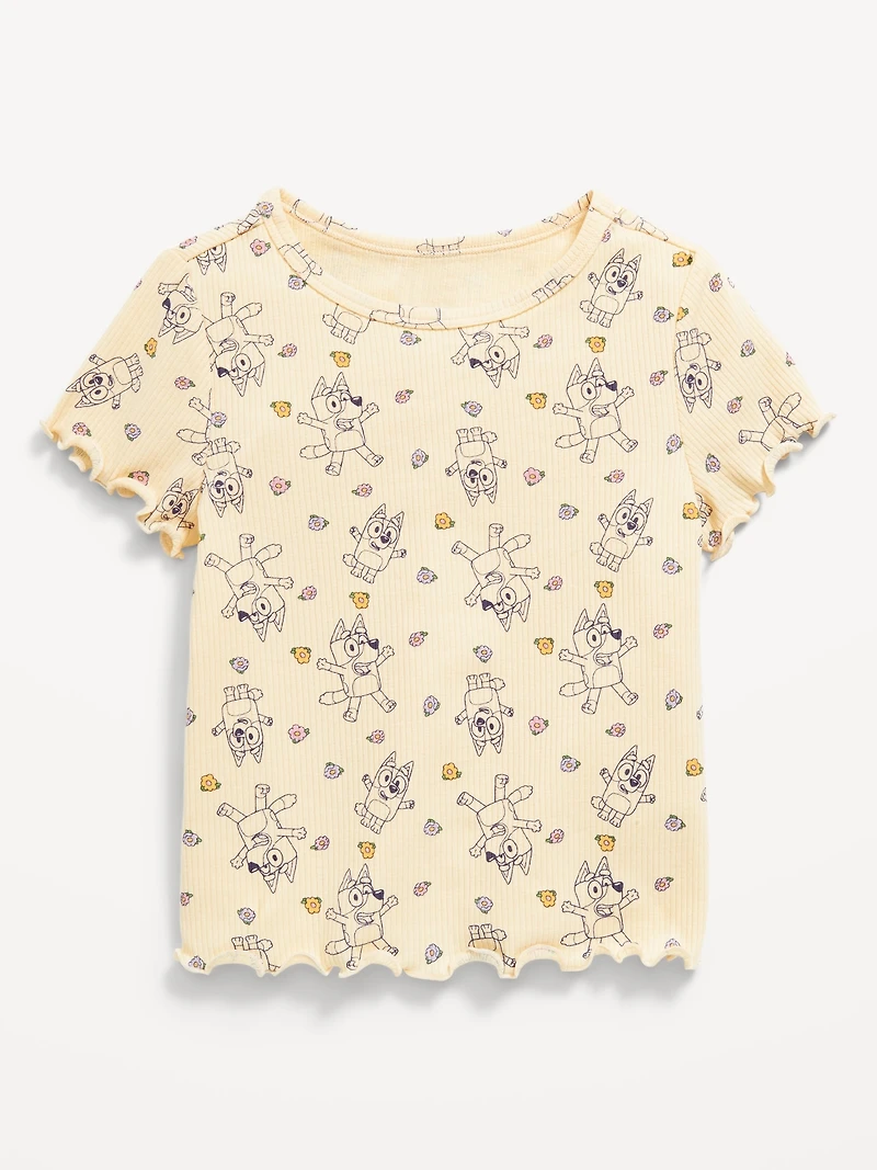 Bluey™ Ribbed Graphic T-Shirt for Toddler Girls