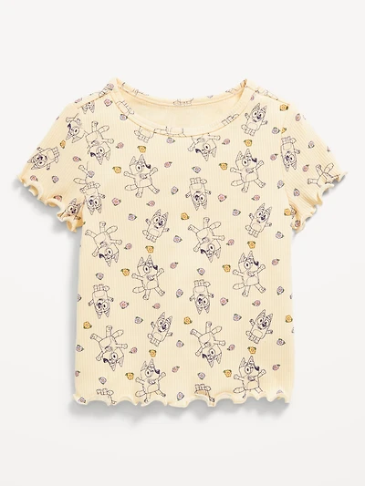 Bluey™ Ribbed Graphic T-Shirt for Toddler Girls