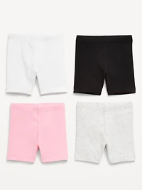 4-Pack Jersey-Knit Biker Shorts for Toddler Girls
