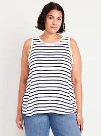 Luxe Sleeveless Striped Top