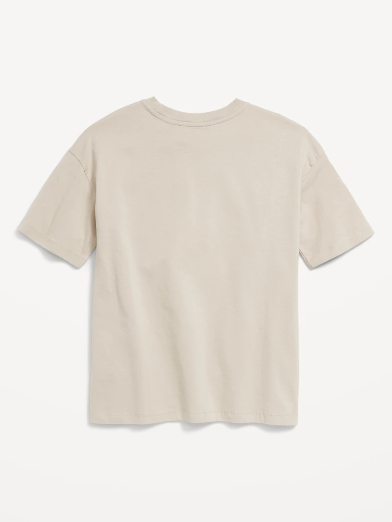 Oversized Short-Sleeve Pocket T-Shirt for Boys