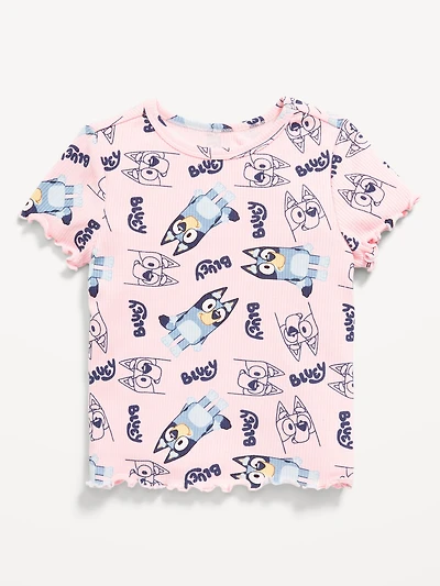 Bluey™ Ribbed Graphic T-Shirt for Toddler Girls