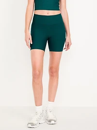 High-Waisted PowerSoft Pocket Biker Shorts - 6-inch inseam