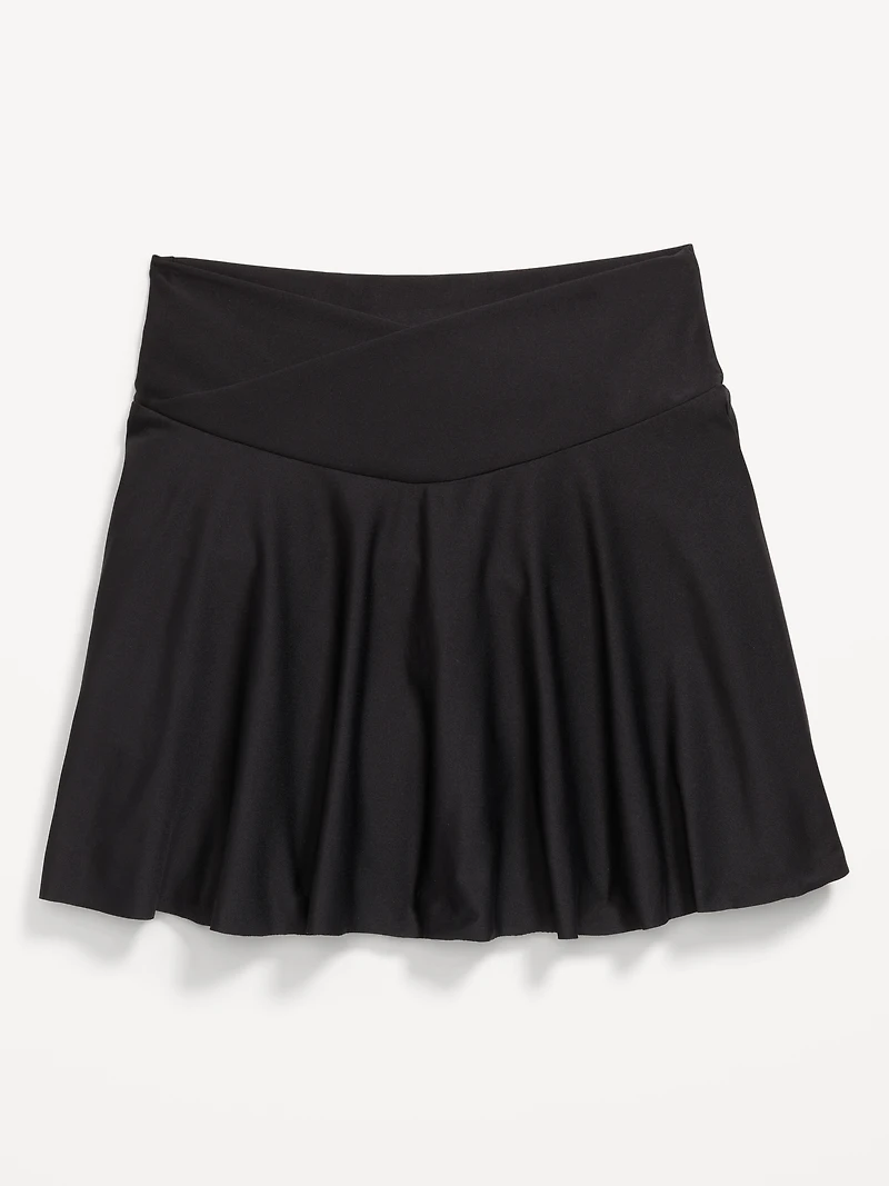 High-Waisted Crossover PowerSoft Skort for Girls