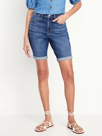 High-Waisted Wow Jean Shorts -- 9-inch inseam