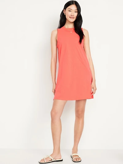 Vintage Sleeveless Mini T-Shirt Dress