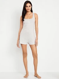 Fitted Pointelle Lace Pajama Romper