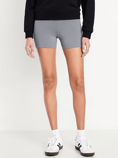 High-Waisted Biker Shorts -- 4-inch inseam