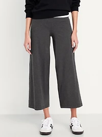 High-Waisted Fashion Wide-Leg Cropped Leggings