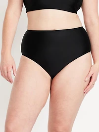 Matte High-Waisted Bikini Swim Bottoms