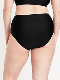 Matte High-Waisted Bikini Swim Bottoms