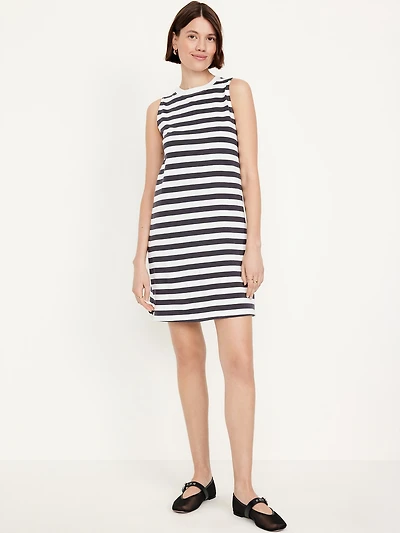 Vintage Sleeveless Mini T-Shirt Dress