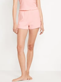 Pointelle Pajama Shorts