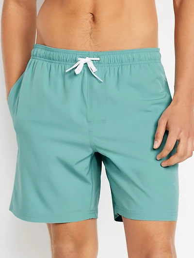 Solid Swim Trunks - 7-inch inseam