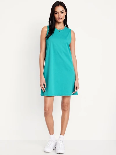 Vintage Sleeveless Mini T-Shirt Dress