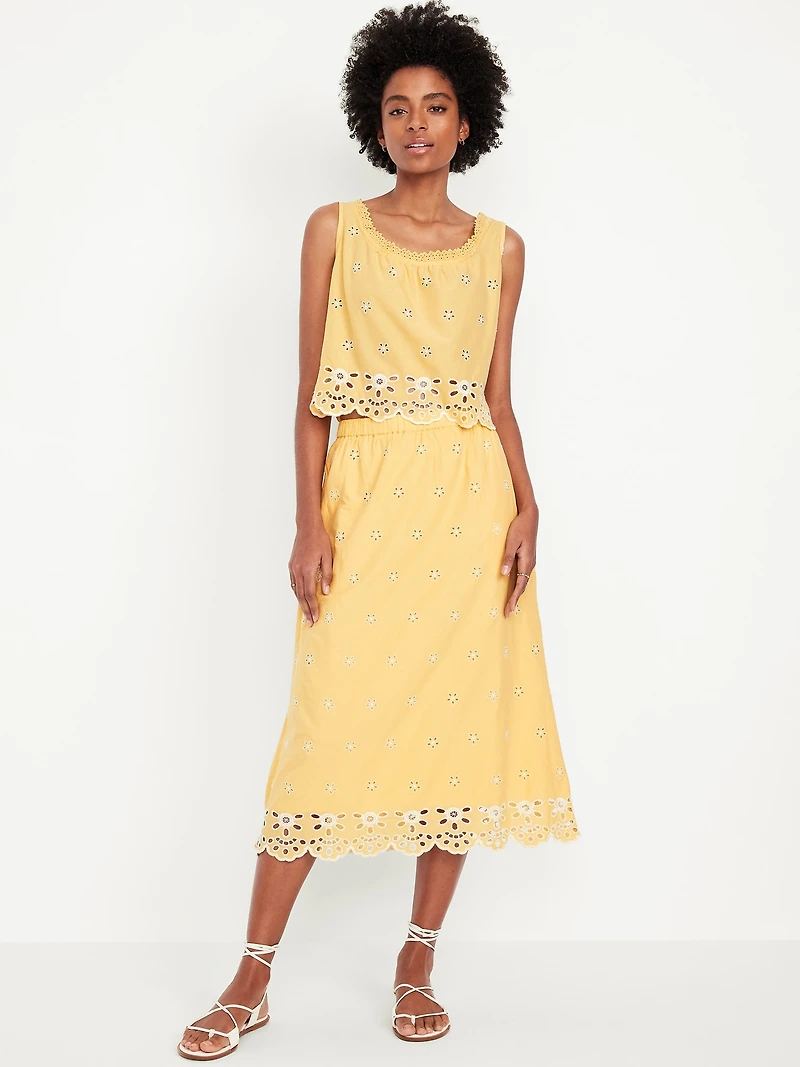 A-Line Eyelet idi Skirt