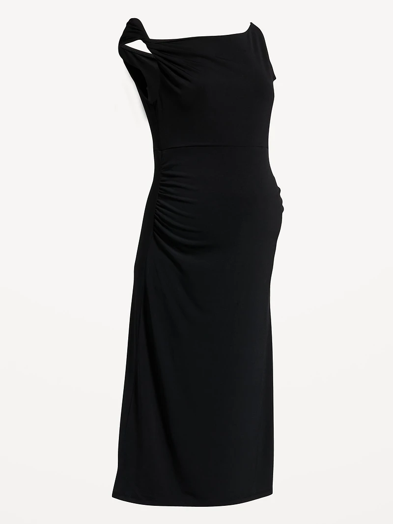 The Occasion by Old Navy Maternity Asymmetrical Shoulder Maxi Dress