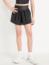 High-Waisted StretchTech Performance Shorts for Girls