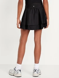 High-Waisted Crossover PowerSoft Skort for Girls